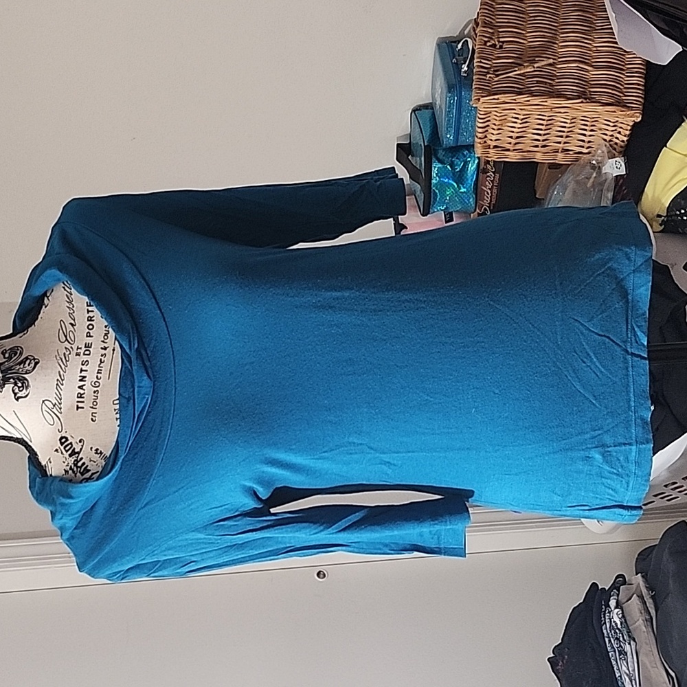 Merona vintage turquoise 3/4 sleeve top